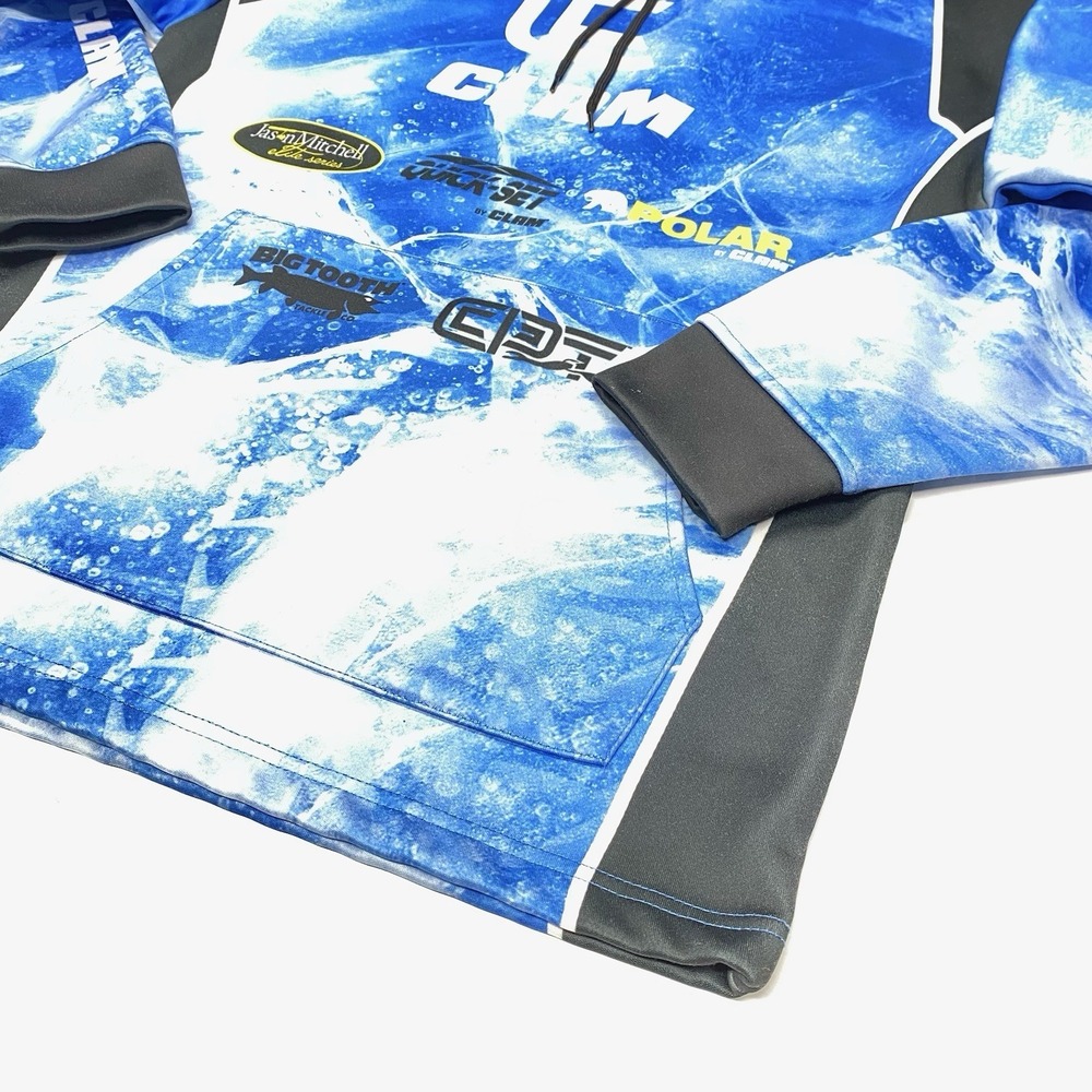 Clam Ice Armor Fishing Hoodie S Big Tooth Tackle Quick Set Polar Jason Mitchell - Picture 3 of 12